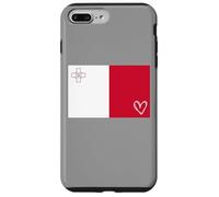 Bandiera Malta Cuore Maltese Orgoglioso Patrimonio Giornata N Custodia per iPhone 7 Plus/8 Plus