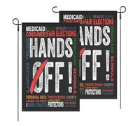 Bandiera Mani Lontane Dalla Mia Protesta Sulla Previdenza Sociale Coutures Doubles Garden Flag Decor Bandiere Pirata Per Raduni Parata Home 3X5Ft