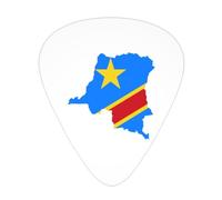 Bandiera Mappa del Congo Plettri per chitarra Plettri per chitarra basso 12 pezzi
