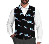 Bandiera Mappa dell'America Centrale Novità Uomo Vestito Gilet Divertente Formale Gilet Business Gilet, Stile:, L