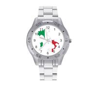 Bandiera Mappa dell'Italia Uomo Business Watch Moda In Acciaio Inox Orologi Da Polso Personalizzato Facile Leggere Orologi per Le Donne