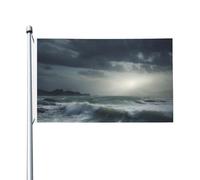 Bandiera marina tempestosa, 9 x 1,5 m, bandiera da giardino su entrambi i lati, resistente allo sbiadimento, bandiera per esterni, divertente bandiera per vacanze con occhielli in metallo per prato