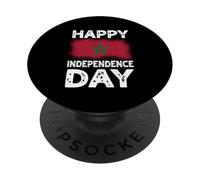 Bandiera marocchina con scritta "Happy Independence Day" PopSockets PopGrip Adesivo