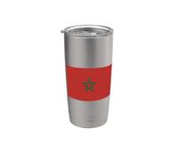 Bandiera marocchina del Marocco Bicchiere termico in acciaio inox doppia parete