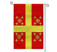Bandiera medievale con stemma da giardino, 30,5 x 45,7 cm, double face, bandiera per esterni (impero latino)
