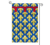 Bandiera medievale con stemma da giardino, 30,5 x 45,7 cm, double face, bandiera per esterni (Regno di Napoli)