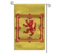 Bandiera medievale con stemma da giardino, 30,5 x 45,7 cm, double face, bandiera per esterni (Regno di Scozia)