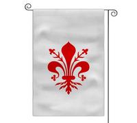 Bandiera medievale con stemma da giardino, 30,5 x 45,7 cm, double face, bandiera per esterni (Repubblica di Firenze)