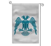 Bandiera medievale con stemma da giardino, 30,5 x 45,7 cm, double face, per esterni (impero selgiuchide)