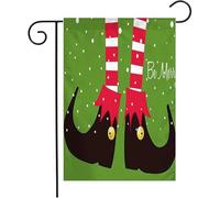 Bandiera Merry Winter External Shoes On Helper Christmas Xmas Leprechaun Greeting Holidays Toe Elf Decorazione Bandiera Di Benvenuto, Per Feste Estive, All'Aperto Al Coperto, 30x45cm