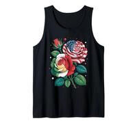 Bandiera Messicana Americana Rose Patriotic Floral Pride Donne Uomini Canotta