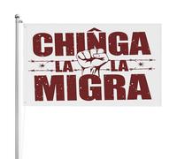 Bandiera messicana Chinga La Migra "Fanculo l'ICE, protesta contro gli immigrati", bandiere da giardino per esterni, 2x3, grandi cartelli da giardino bifacciali, decorazioni per la casa