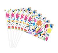 Bandiera messicana con stampa di animali Otomi bandiere versatili per matrimoni, compleanni, vacanze, sport, parate, spettacoli