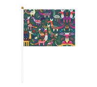 Bandiera messicana Otomi Animale Piccola Mini Palmare per Giochi Sportivi e Festivals Decorazione Parata Bandiera 14 x 20,8 cm