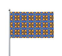 Bandiera messicana Talavera Tiles Folk Boho Vintage Art 3x5 piedi - Include 1 bandiera (asta inclusa) Decorazione Festival