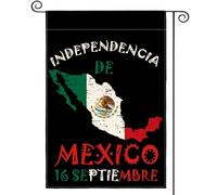 Bandiera Mexican Independence Day September 16 Mexico Patriotic Con 2 Occhielli Bandiera Verticale Garden Resistente Alle Intemperie Segnali Da Giardino Per Letto Balcone 12X18 Inch