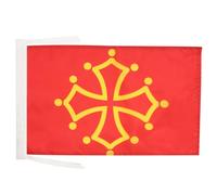 BANDIERA MIDI-PIRENEI - OCCITANIA 45x30cm - BANDIERINA MIDI-PYRÉNÉES - OCCITANIE IN FRANCIA 30 x 45 cm cordicelle - AZ FLAG
