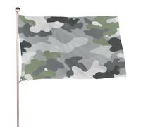 Bandiera militare mimetica verde grigia bianca 3x1,5 m bandiere da giardino all'aperto decorazione per cortile portico prato fattoria