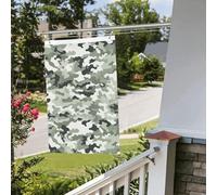Bandiera mimetica bianca da 0,9 m per esterni e interni, primavera, estate, autunno, inverno, da giardino, con occhiello, verticale, su entrambi i lati, per decorazioni da cortile