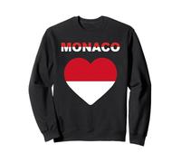 Bandiera Monaco Cuore Felpa