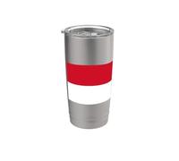 Bandiera monegasca di Monaco Bicchiere termico in acciaio inox doppia parete