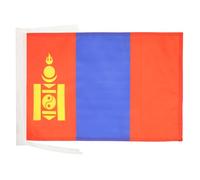 BANDIERA MONGOLIA 45x30cm - BANDIERINA MONGOLA 30 x 45 cm cordicelle - AZ FLAG
