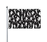 Bandiera Mosse Di Basket Colore Vivido Garden Flag Resistente Ai Raggi Uv Bandiere Pirata Per Marce Bar Eventi 3X5Ft
