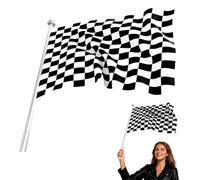 Bandiera Motorsport a scacchi bianca e nera, 1 articolo Bandiera a Scacchi, Bandiera a Scacchi Bianca e Nera 90x150cm, Bandiera auto da corsa, Festa di compleanno, Bandiera traguardo
