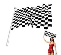 Bandiera Motorsport a scacchi bianca e nera，Bandiera F1, Bandiera Formula 1, 4 occhielli, Bandiera auto da corsa, Festa di compleanno, Bandiera traguardo