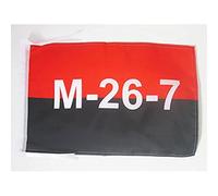 BANDIERA MOVIMENTO DEL 26 LUGLIO DI CUBA 45x30cm - BANDIERINA FIDEL CASTRO 30 x 45 cm cordicelle - AZ FLAG