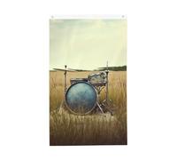Bandiera musicale Drum in Field 3 x 5 Ft verticale doppia faccia bandiera da giardino esterno bandiera casa divertente festa banner segno decorazione casa giardino bandiere per parete poster