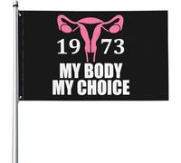 Bandiera My Body My Choice Feminist Reproductive Women Rights Bandiera Militare Rinforzata Resistente Alle Intemperie Striscione All'Aperto, Per Balcone, Feste Strada, Giardino, 90x150cm
