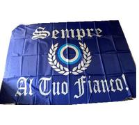 Bandiera Napoli stampata sempre al tuo fianco,150 x 230 cm, Non Ufficiale, con Asta