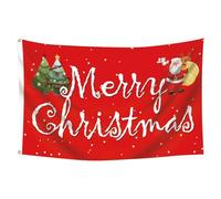 Bandiera natalizia, 90 x 150 cm, striscione decorativa per la casa, striscione decorativa su entrambi i lati, per famiglie, per gli appassionati di festività, per balconi, giardini, comunità, eventi