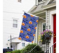 Bandiera natalizia con pipistrelli di Halloween Lanterna ragnatela 3 x 5 - Bandiere da giardino di Natale per esterni su entrambi i lati, bandiere da giardino autunnali per esterni bandiere decorative