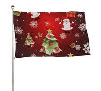 Bandiera natalizia con scritta "Merry Christmas", 61 x 88,9 cm, stampa su entrambi i lati, bandiera decorativa da giardino, non sbiadisce, con occhielli in ottone da appendere, sfondo fotografico per