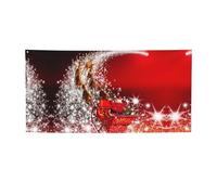 Bandiera natalizia con stampa magica, striscione colorato ideale per giardino, bar e riunioni di amici