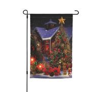 Bandiera natalizia da giardino, 30,5 x 45,7 cm, per primavera, estate, autunno, inverno, bandiere stagionali su entrambi i lati, bandiere per le vacanze, per esterni e interni, per decorazioni