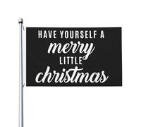 Bandiera natalizia Have Yourself A Merry Little Christmas Flag for Room Teen Double Sided Funny Flag Wall Decor for Beach 3x5 Ft, Have Yourself A Merry Little Christmas Tapestry for Classroom