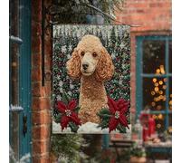 Bandiera natalizia per la casa del cane, 71 x 101 cm, double-face, decorativa per esterni, per lavori a maglia, per cuccioli invernali, per cortile, cortile, giardino, casa, casa, casa, capodanno