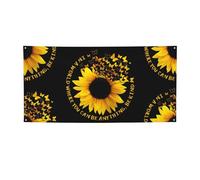 Bandiera natalizia stampata con farfalla e girasole, striscione colorato ideale per giardino, bar e riunioni di amici