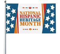 Bandiera National Hispanic Heritage Month Bandiera Militare Decorazione Resistente Alle Intemperie Striscione All'Aperto, Per Feste Strada, Balcone, Giardino, 90x150cm