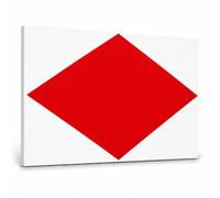 Bandiera Nautica INTERCO su Pannello Forex 3 mm 30×20 cm | Codice Internazionale dei Segnali | Scegli la Bandiera A-Z | Decorazione da Parete (Foxtrot)