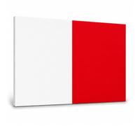 Bandiera Nautica INTERCO su Pannello Forex 3 mm 30×20 cm | Codice Internazionale dei Segnali | Scegli la Bandiera A-Z | Decorazione da Parete (Hotel)