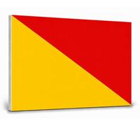 Bandiera Nautica INTERCO su Pannello Forex 3 mm 30×20 cm | Codice Internazionale dei Segnali | Scegli la Bandiera A-Z | Decorazione da Parete (Oscar)