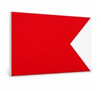 Bandiera Nautica INTERCO su Pannello Forex 3 mm 30×20 cm | Codice Internazionale dei Segnali | Scegli la Bandiera A-Z | Decorazione da Parete (Bravo)