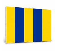 Bandiera Nautica INTERCO su Pannello Forex 3 mm 30×20 cm | Codice Internazionale dei Segnali | Scegli la Bandiera A-Z | Decorazione da Parete (Golf)