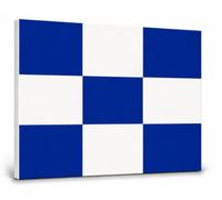 Bandiera Nautica INTERCO su Pannello Forex 3 mm 30×20 cm | Codice Internazionale dei Segnali | Scegli la Bandiera A-Z | Decorazione da Parete (November)