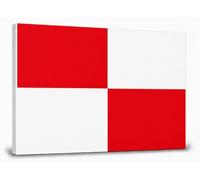 Bandiera Nautica INTERCO su Pannello Forex 3 mm 30×20 cm | Codice Internazionale dei Segnali | Scegli la Bandiera A-Z | Decorazione da Parete (Uniform)