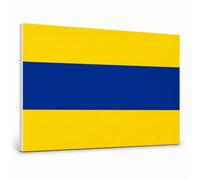 Bandiera Nautica INTERCO su Pannello Forex 3 mm 30×20 cm | Codice Internazionale dei Segnali | Scegli la Bandiera A-Z | Decorazione da Parete (Delta)